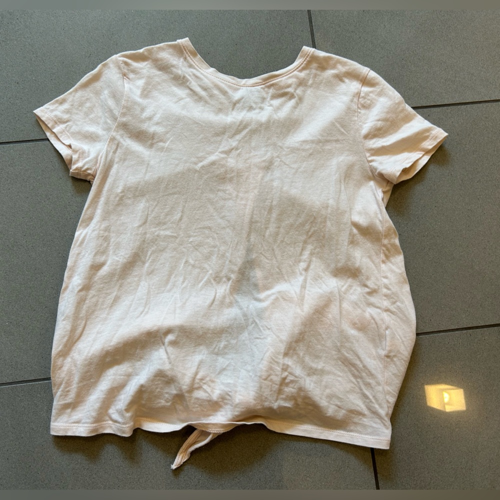 J Crew T-Shirt with Tie and Open Back - Size XXS
